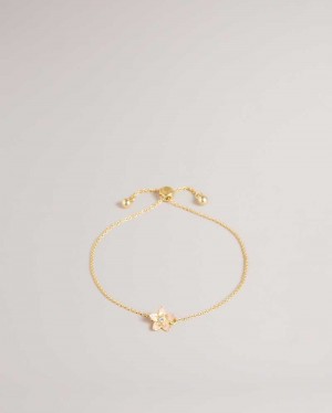 Pale Pink Ted Baker Braidn Blossom Bracelet Bracelets | US0001743