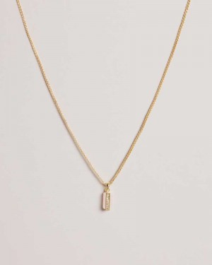 Pale Pink Ted Baker Gianni Gem Bar Pendant Necklace Pendant Necklace | US0001860