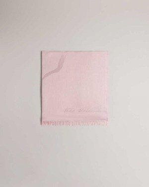 Pale Pink Ted Baker Shersa Magnolia Scarf | US0001899