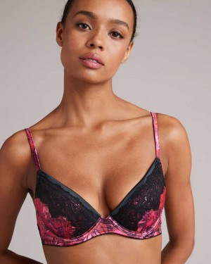 Pink Ted Baker Janene Floral Underwired Bra | US0000455