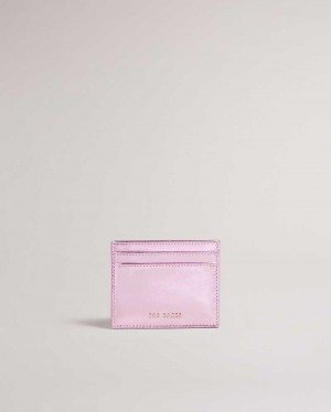 Pink Ted Baker Liibbaa Metallic Cardholder Cardholders | US0001415