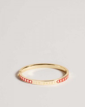 Red Ted Baker Eellie Enamel Heart Bangle Bangles | US0001734