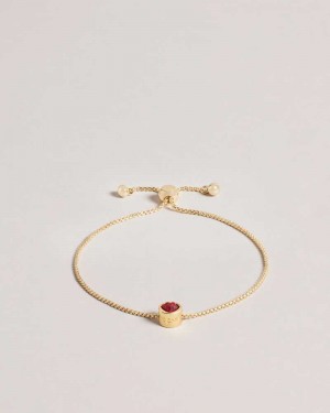 Red Ted Baker Harock Glass Heart Bracelet Bracelets | US0001760