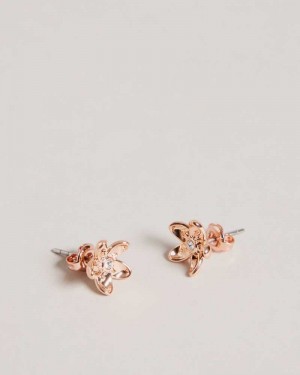 Rose Gold Colour Ted Baker Beaauu Blossom Stud Earrings Earrings | US0001834