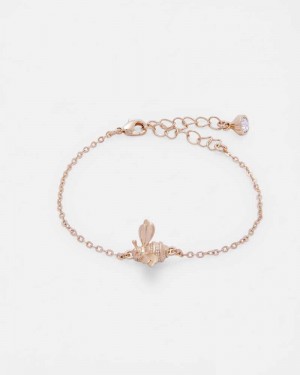 Rose Gold Colour Ted Baker Beedina Bumble Bee Bracelet Bracelets | US0001768