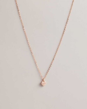 Rose Gold Colour Ted Baker Hara Heart Pendant Necklace Pendant Necklace | US0001855