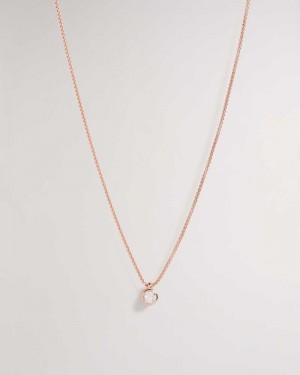 Rose Gold Colour Ted Baker Sininaa Crystal Pendant Necklace Pendant Necklace | US0001869