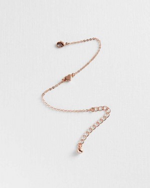 Rose Gold Ted Baker Harsaa Mini Heart Bracelet Bracelets | US0001769