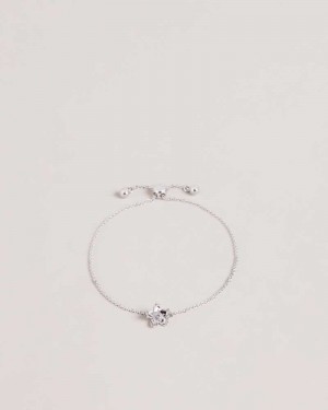 Silver Colour Ted Baker Braidn Blossom Bracelet Bracelets | US0001755