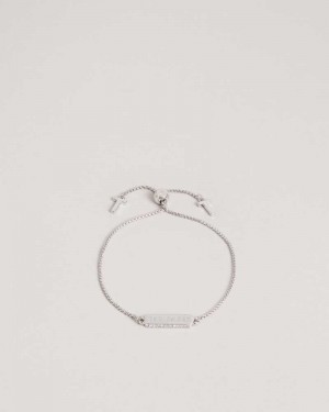 Silver Colour Ted Baker Saraio Sparkle Bar Bracelet Bracelets | US0001747