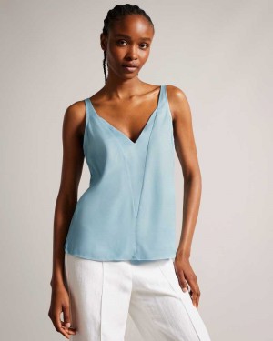 Sky Blue Ted Baker Rubiez Double Layer Effect Cami | US0000940