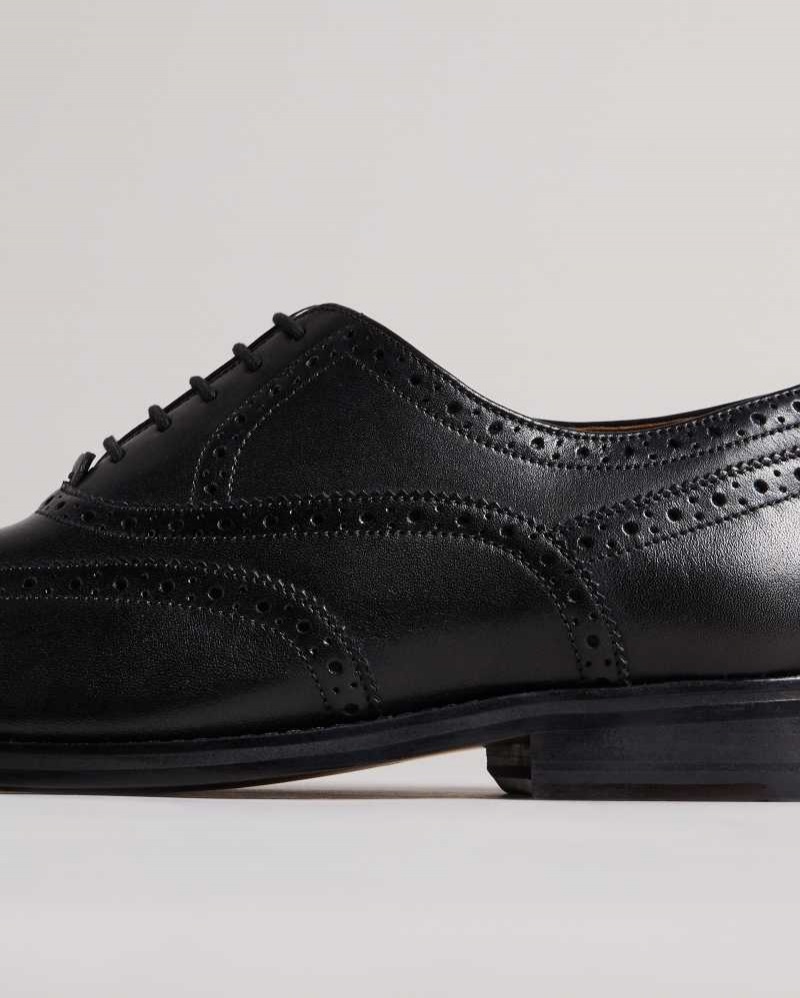 Black Ted Baker Amaiss Formal Leather Brogue Shoes | US0002088