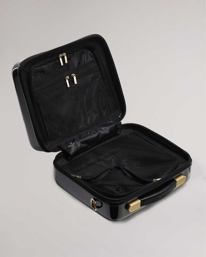 Black Ted Baker Anvil Spliced Floral Vanity Case | US0001470