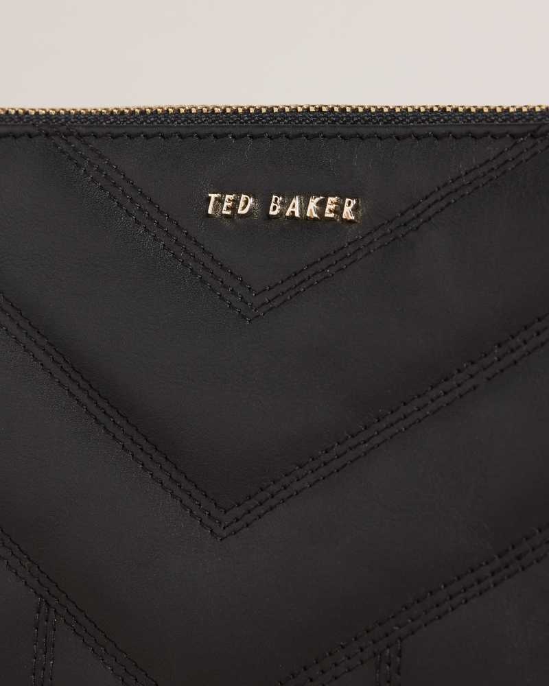 Black Ted Baker Ayasini Quilted Puffer Crossbody Bag | US0001251