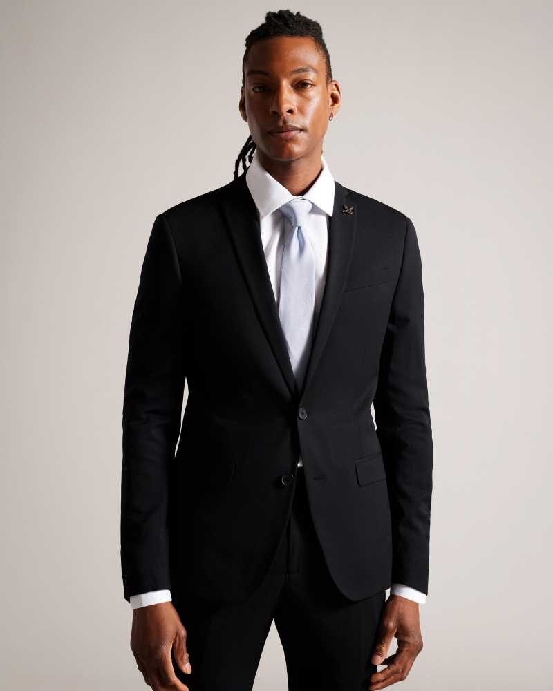 Black Ted Baker Bainsur Black Wool Suit | US0000721