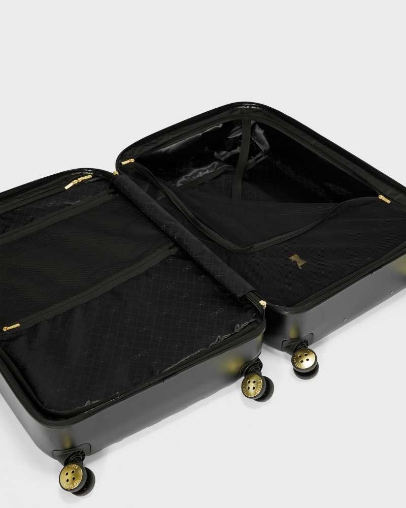 Black Ted Baker Bellu Bow Detail Large Trolley Suitcase | US0001485