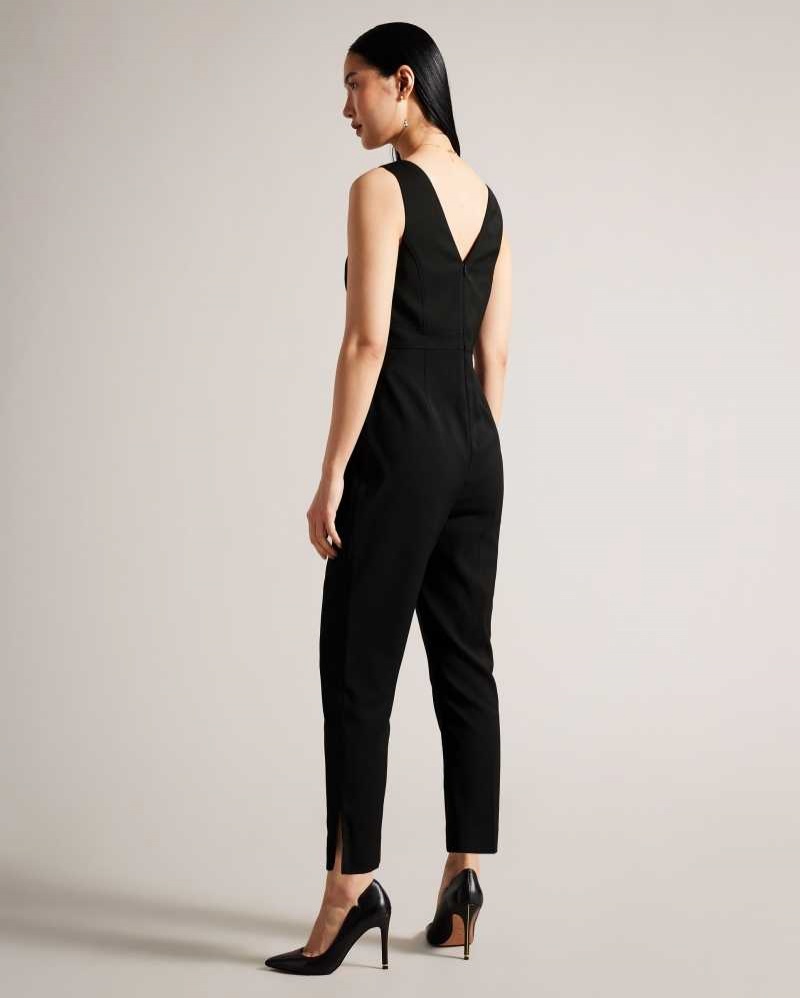 Black Ted Baker Bettsee Tailored Sleeveless Jumpsuit | US0001130