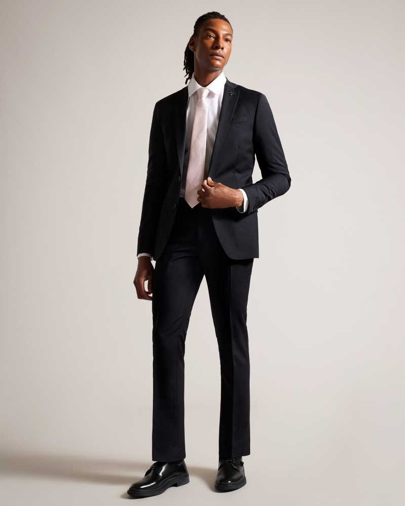 Black Ted Baker Blaisur Black Wool Blend Suit | US0000756