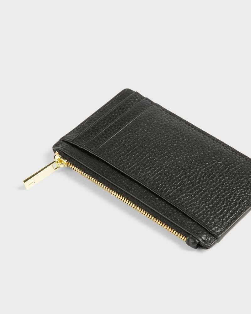 Black Ted Baker Briell Zip Card Holder Purses | US0001452