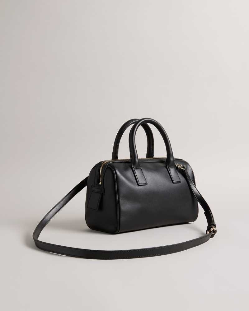 Black Ted Baker Daralia Branded Webbing Shoulder Bag | US0001371