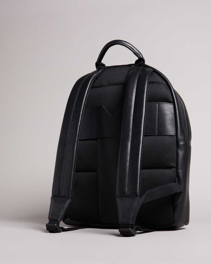 Black Ted Baker Esentle Striped PU Backpack | US0001247