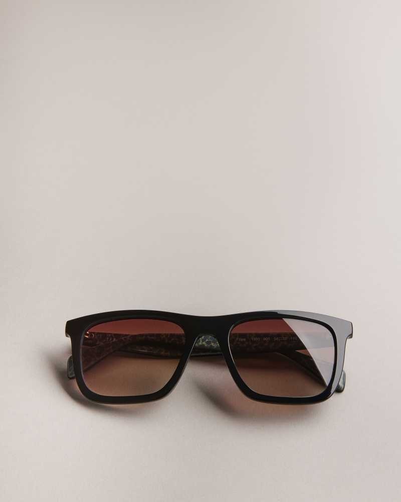 Black Ted Baker Filippe Chunky Classic Frame Sunglasses | US0001984