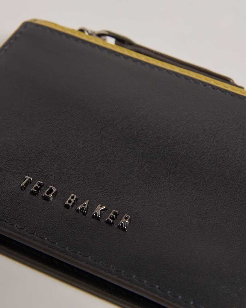 Black Ted Baker Finnis Contrast Detail Card Holder Cardholders | US0001407