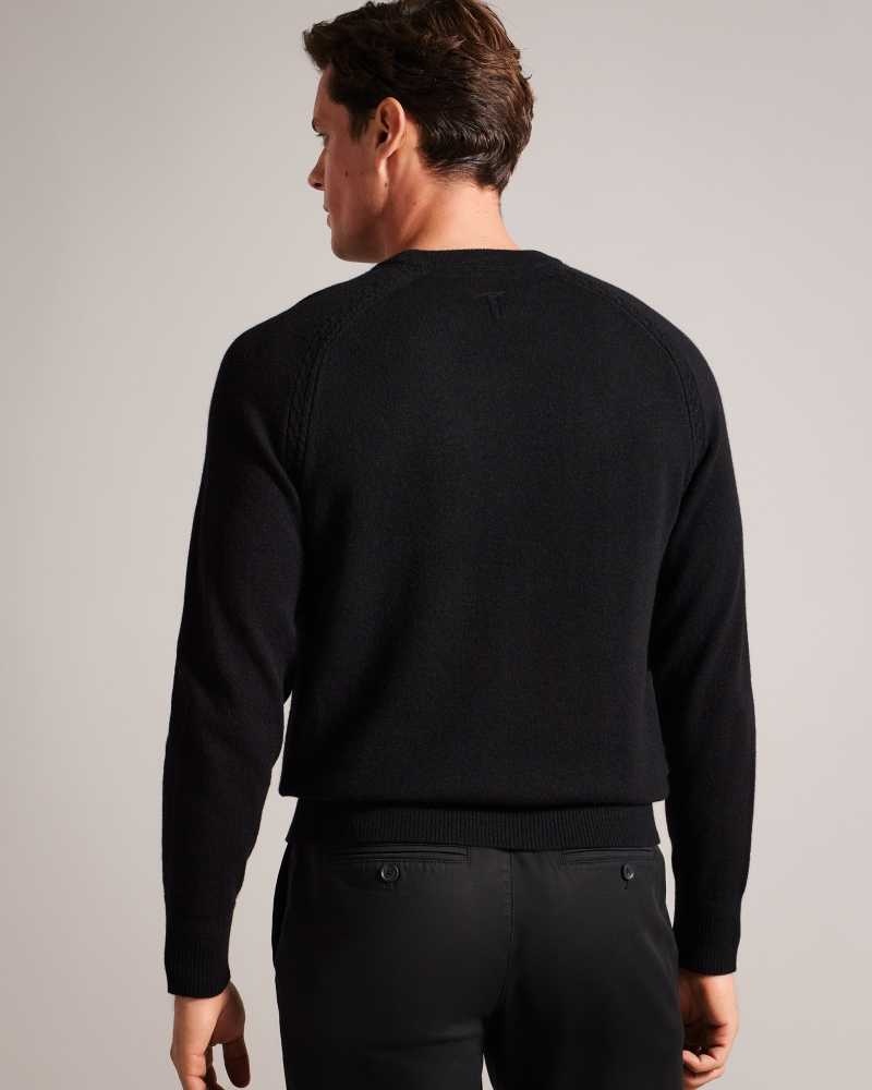 Black Ted Baker Glant Pure Cashmere Jumper | US0000381