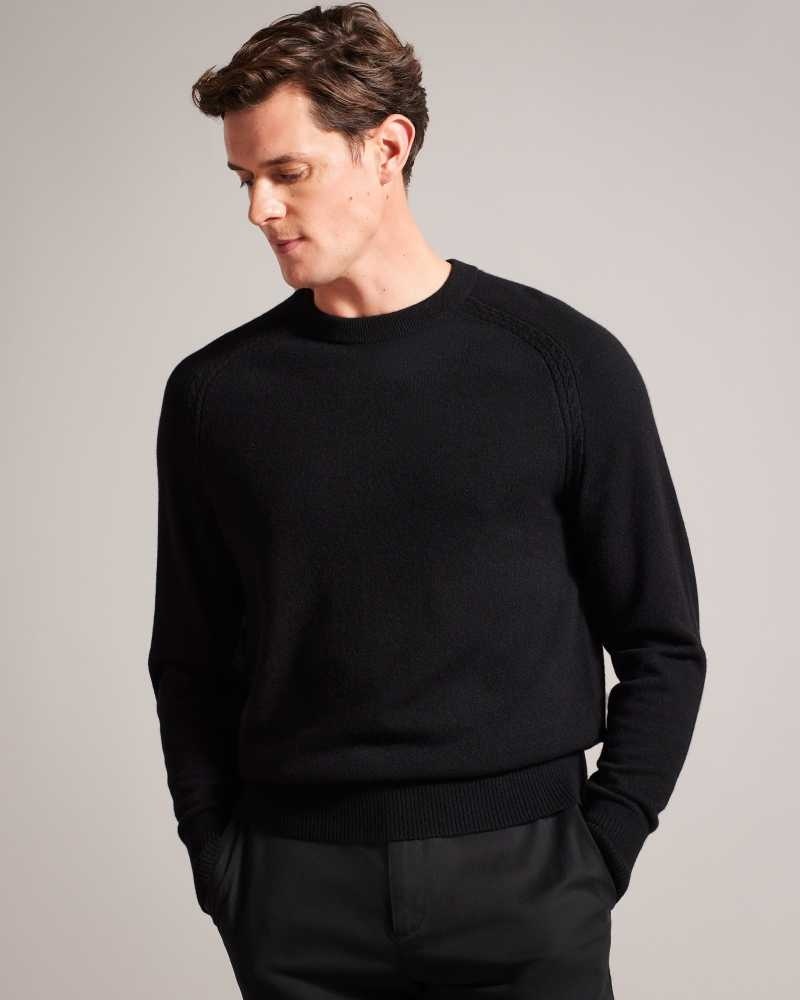 Black Ted Baker Glant Pure Cashmere Jumper | US0000381