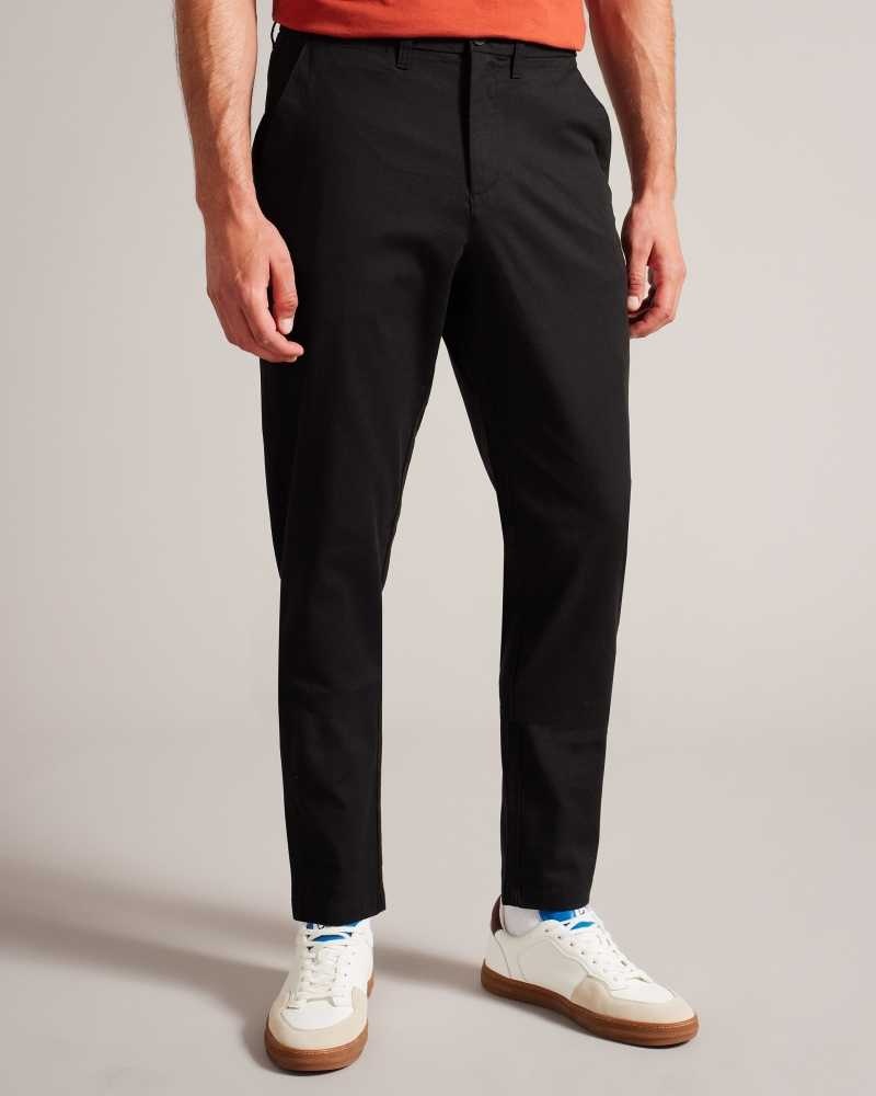 Black Ted Baker Haybrn Regular Fit Trousers | US0001091