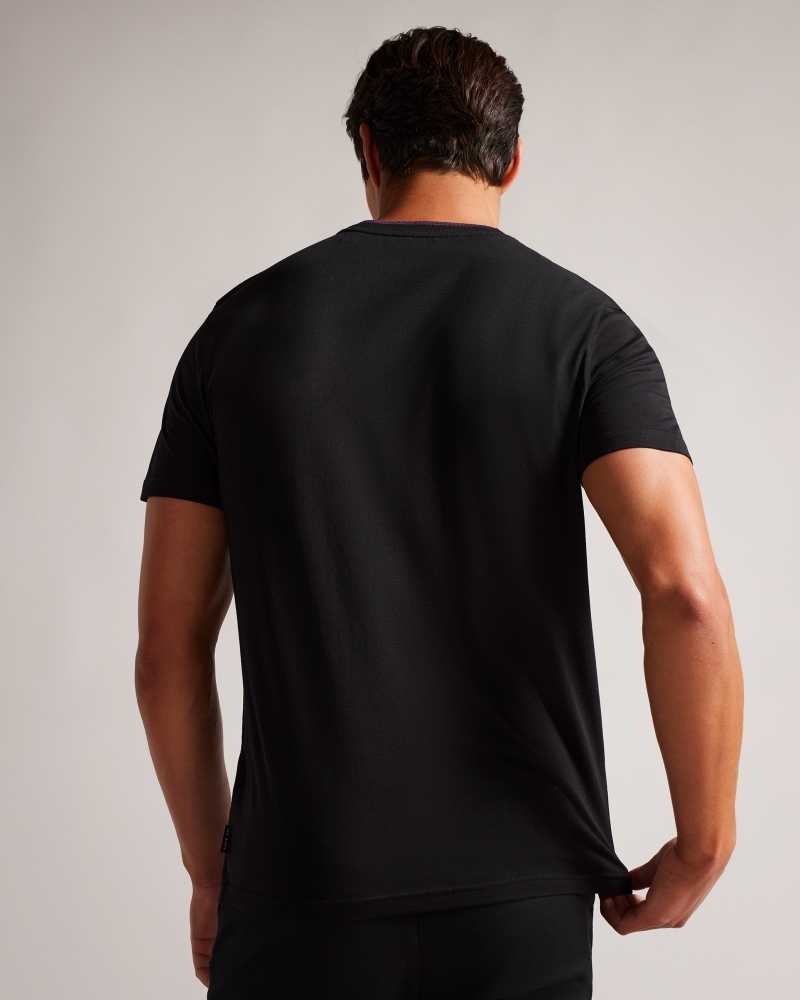 Black Ted Baker Helpa Short Sleeve T-Shirt | US0000901