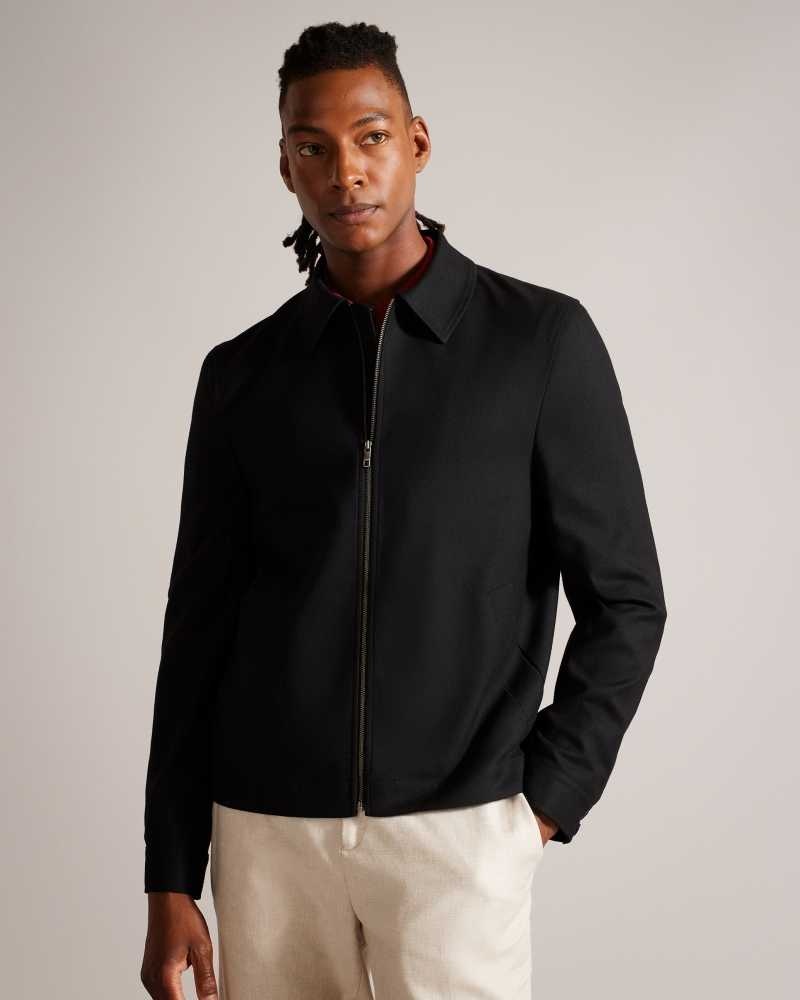 Black Ted Baker Henryj Harrington Jacket Jackets | US0000242