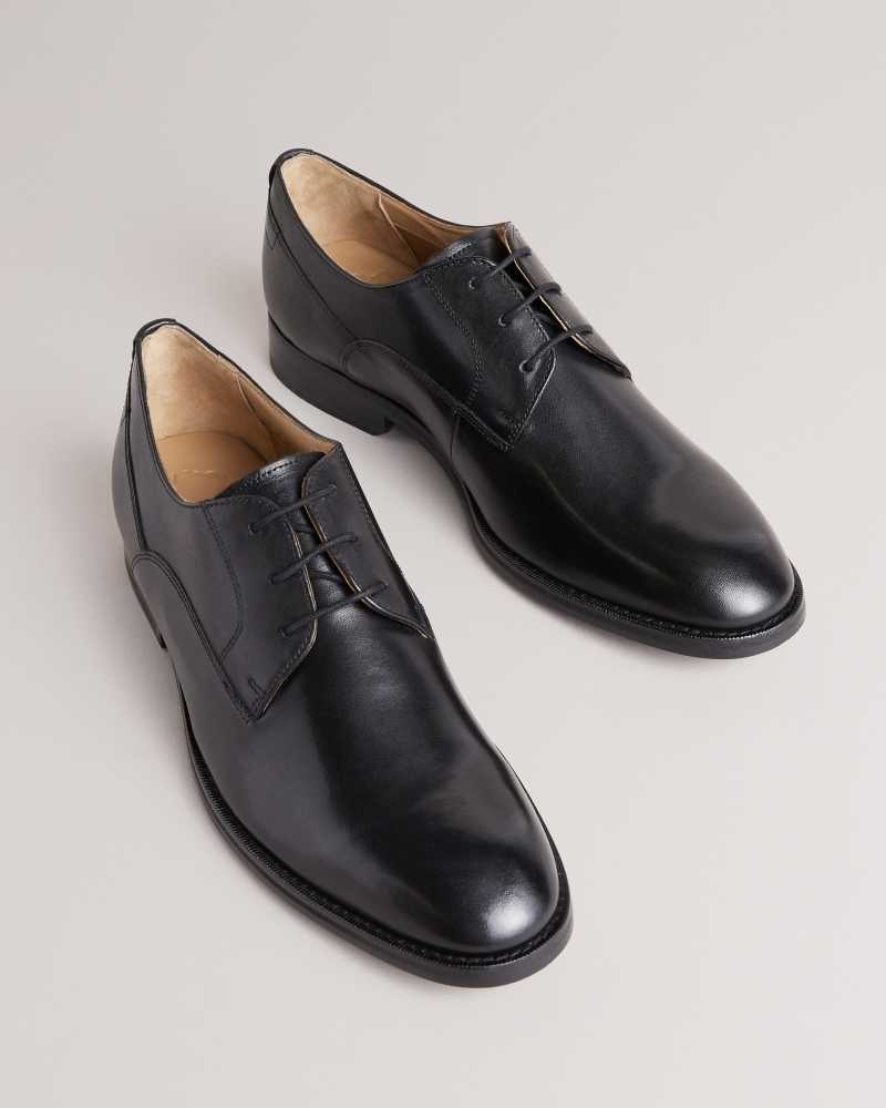 Black Ted Baker Kampten Formal Leather Derby Shoes | US0002087