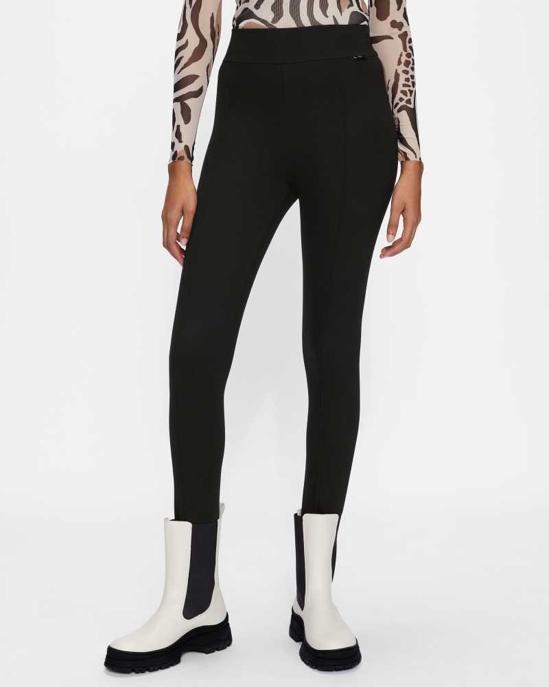 Black Ted Baker Lorraz Jersey Stirrup Leggings | US0001104