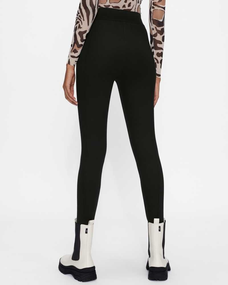 Black Ted Baker Lorraz Jersey Stirrup Leggings | US0001104