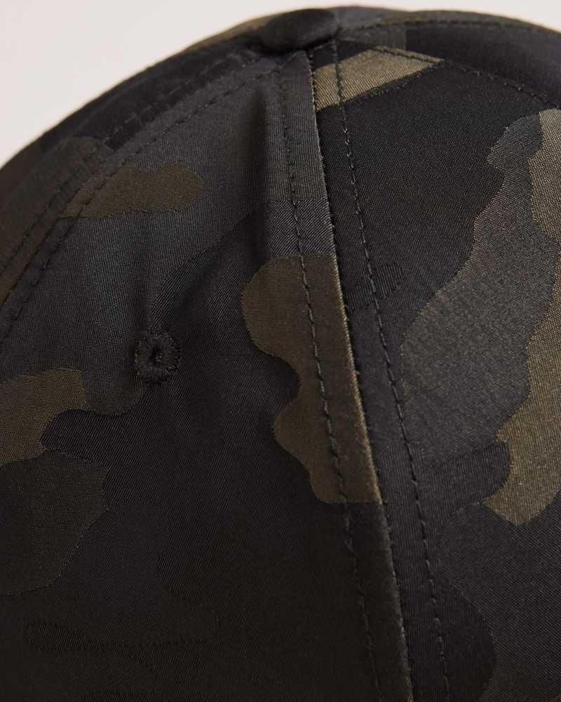 Black Ted Baker Maiisun Camo Printed Cap Caps | US0001701