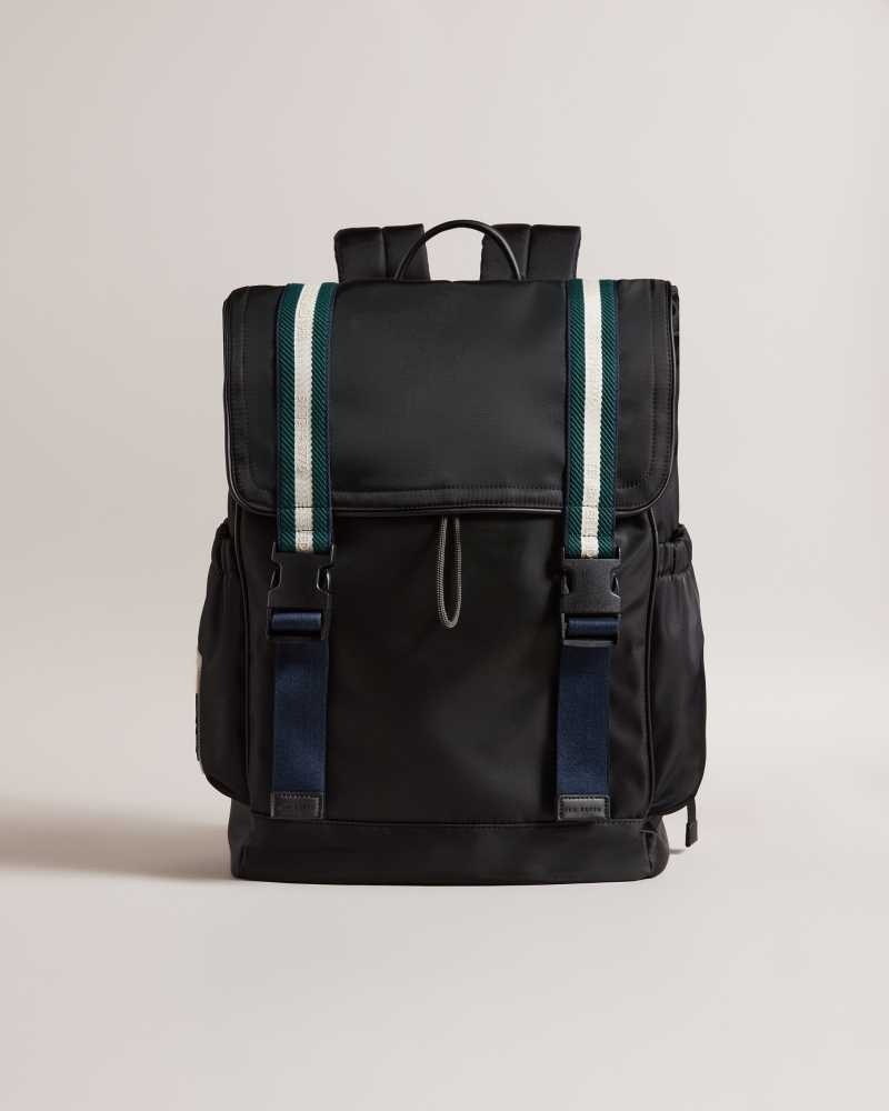 Black Ted Baker Matew Twill Retro Sport Backpack | US0001236