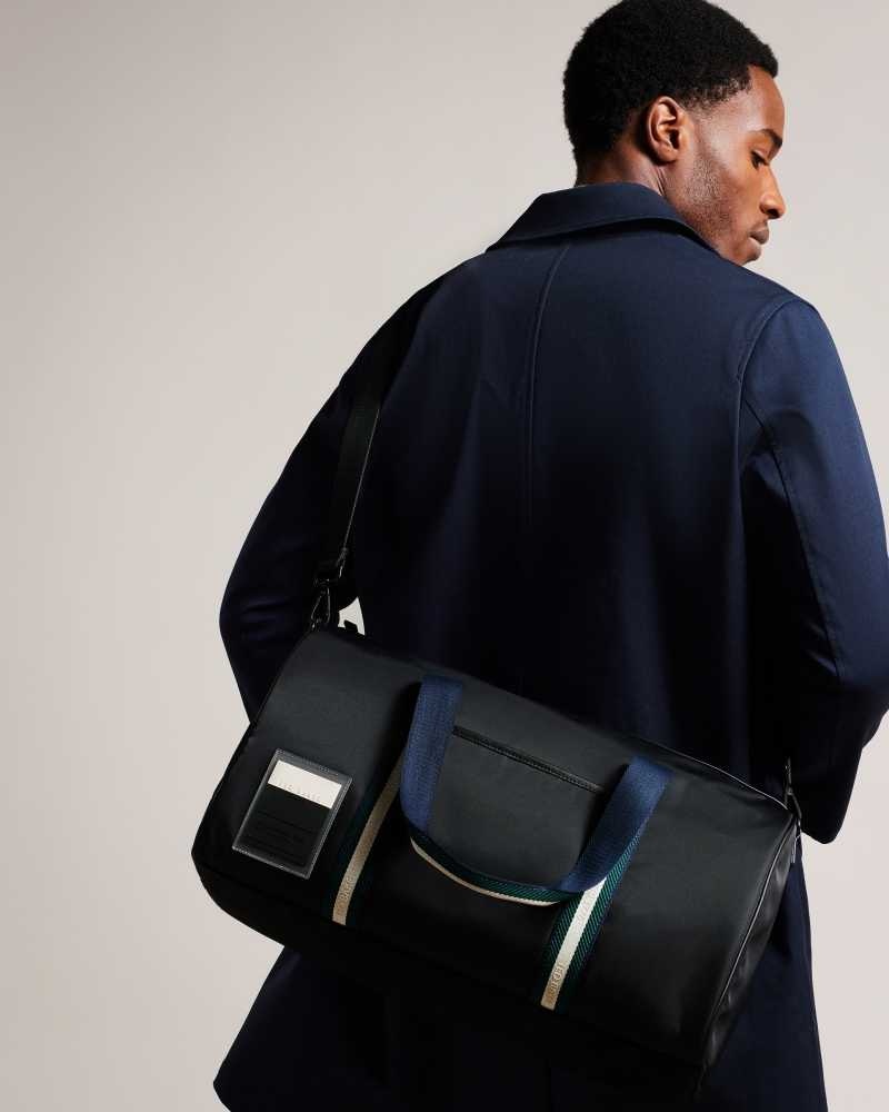 Black Ted Baker Matique Twill Retro Sport Holdall | US0001584