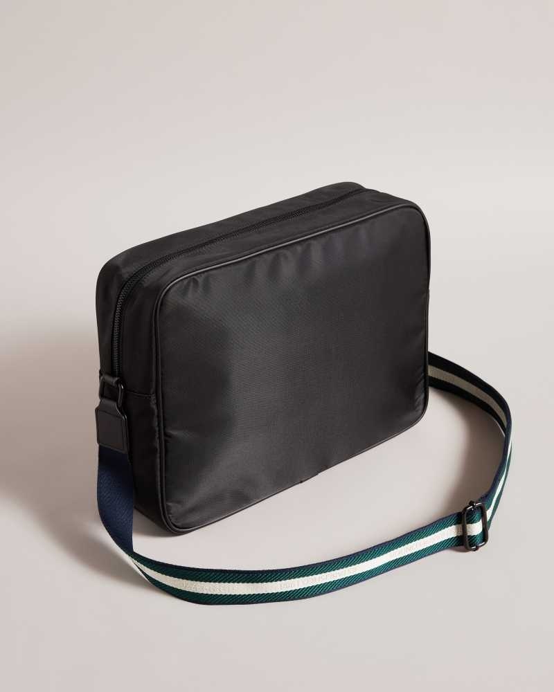 Black Ted Baker Matts Twill Retro Sport Messenger Bag | US0001308