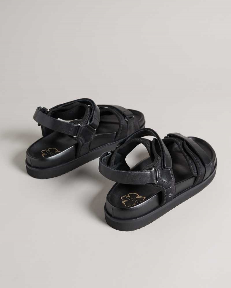 Black Ted Baker Nalha Velcro Sports Sandal | US0002124