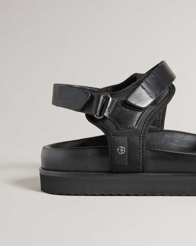 Black Ted Baker Nalha Velcro Sports Sandal | US0002124