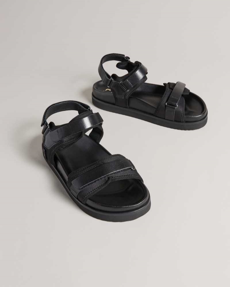 Black Ted Baker Nalha Velcro Sports Sandal | US0002124