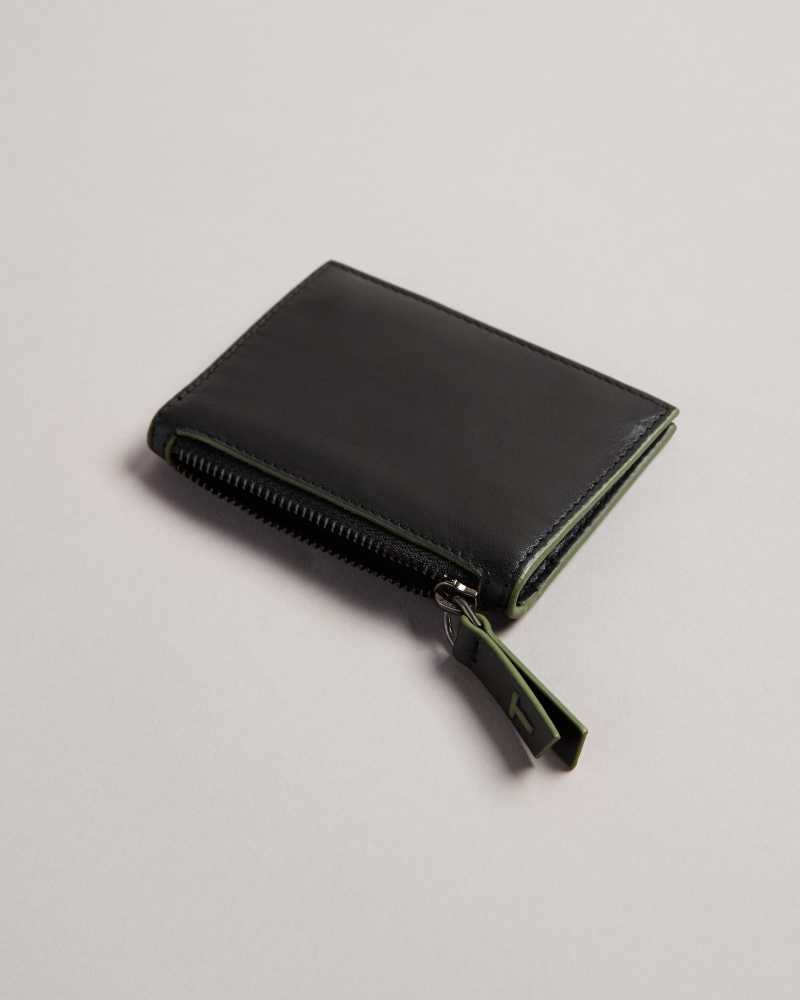 Black Ted Baker Nator Zipped Cardholder Cardholders | US0001416