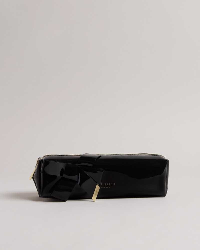 Black Ted Baker Nikara Knot Bow Brush Case | US0001563