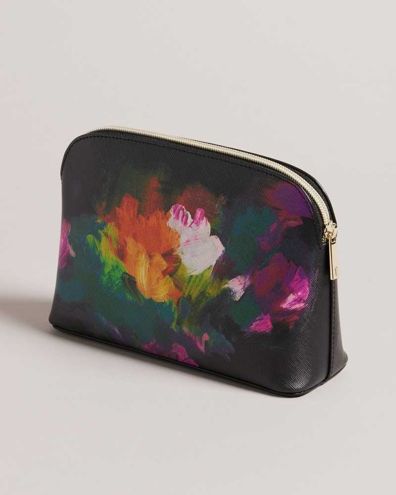 Black Ted Baker Perycon Art Print Makeup Bag | US0001392