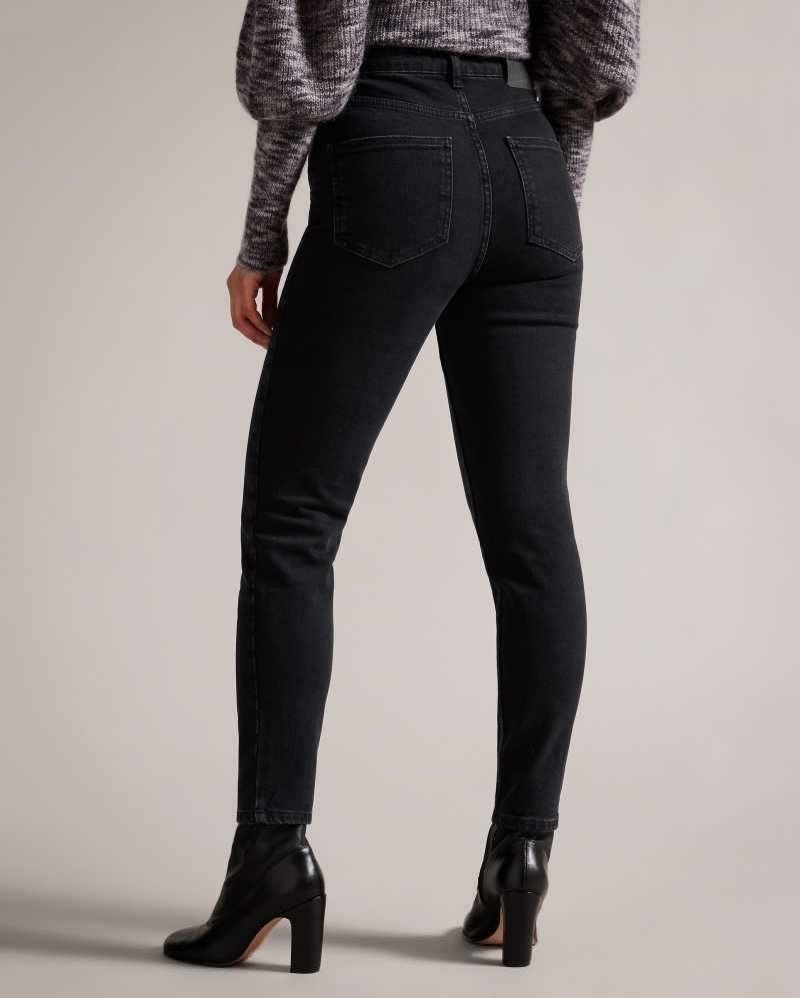 Black Ted Baker Poppiyy Skinny Washed Black Jeans | US0000311