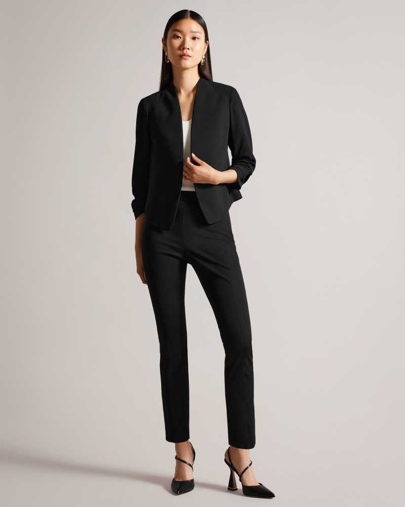 Black Ted Baker Popy Cropped Jacket Jackets | US0000267