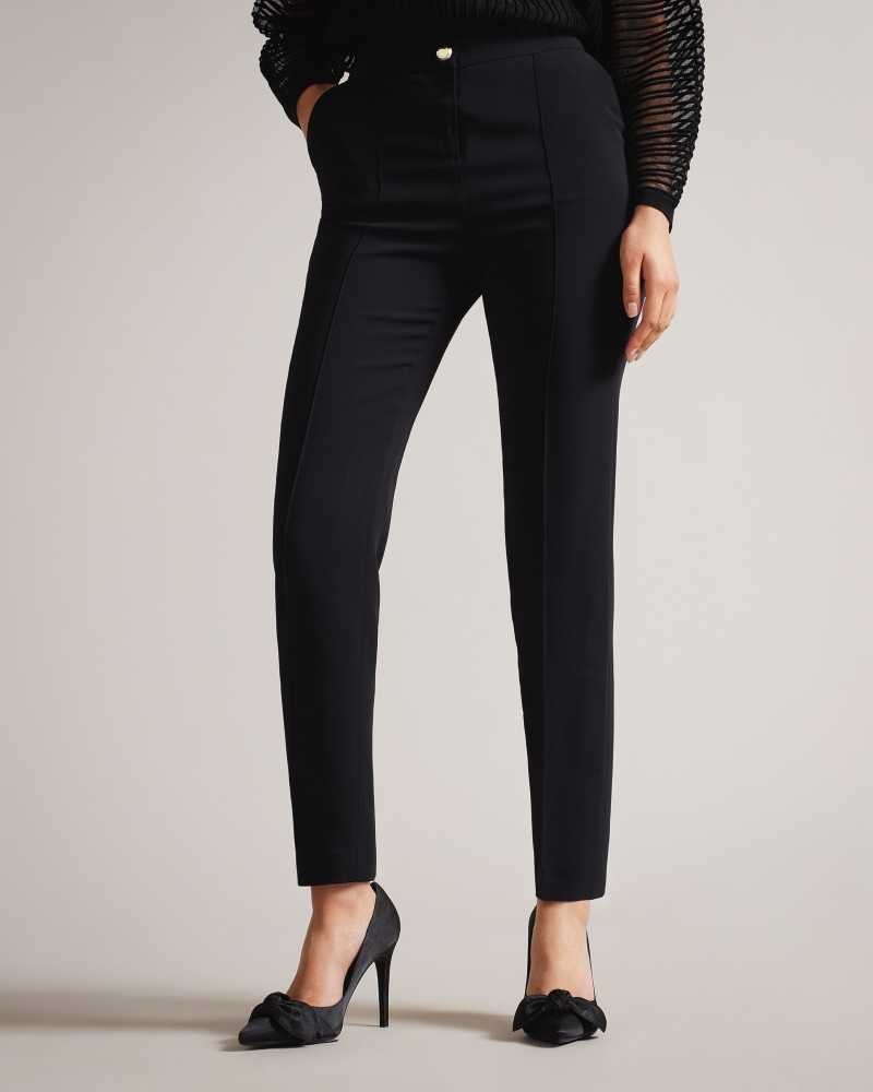 Black Ted Baker Raeet Straight ankle trousers | US0001151