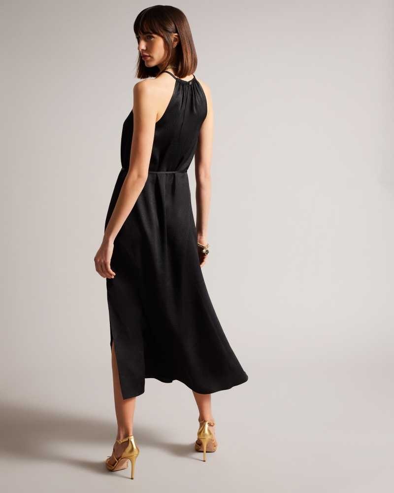 Black Ted Baker Roxieyy Halterneck Midaxi Dresses | US0000124