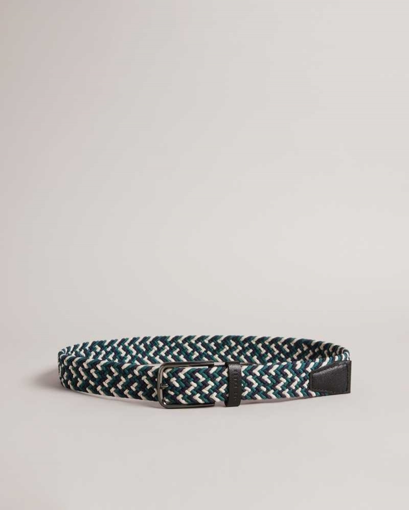 Black Ted Baker Strech Woven Elastic Belt | US0001657